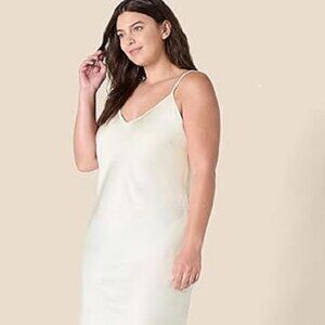 New Ankle Long Full Slip Spaghetti Straps Camisole Nightgown Side Slit Dress 2XX